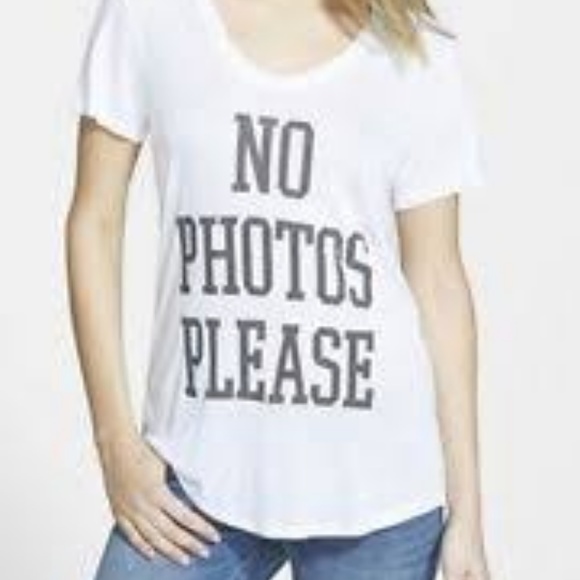 Recycled Karma Tops - Recycled Karma NO PHOTOS PLEASE t-shirt
